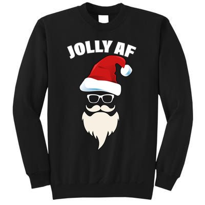 Jolly Af Hipster Santa Sweatshirt