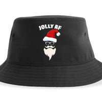 Jolly Af Hipster Santa Sustainable Bucket Hat