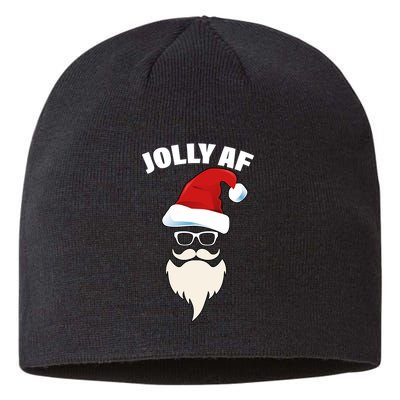 Jolly Af Hipster Santa Sustainable Beanie