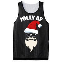 Jolly Af Hipster Santa Mesh Reversible Basketball Jersey Tank