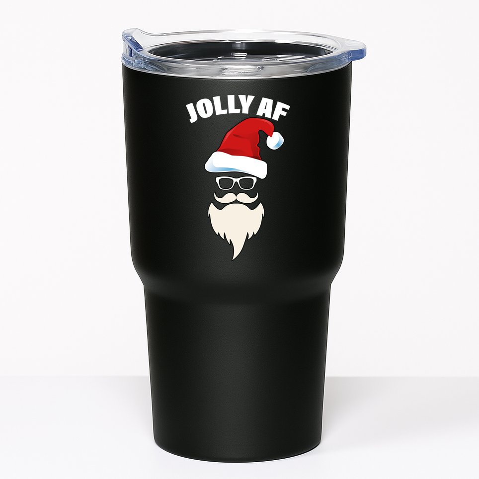 Jolly Af Hipster Santa Tumbler