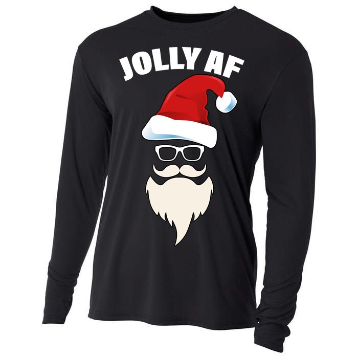 Jolly Af Hipster Santa Cooling Performance Long Sleeve Crew