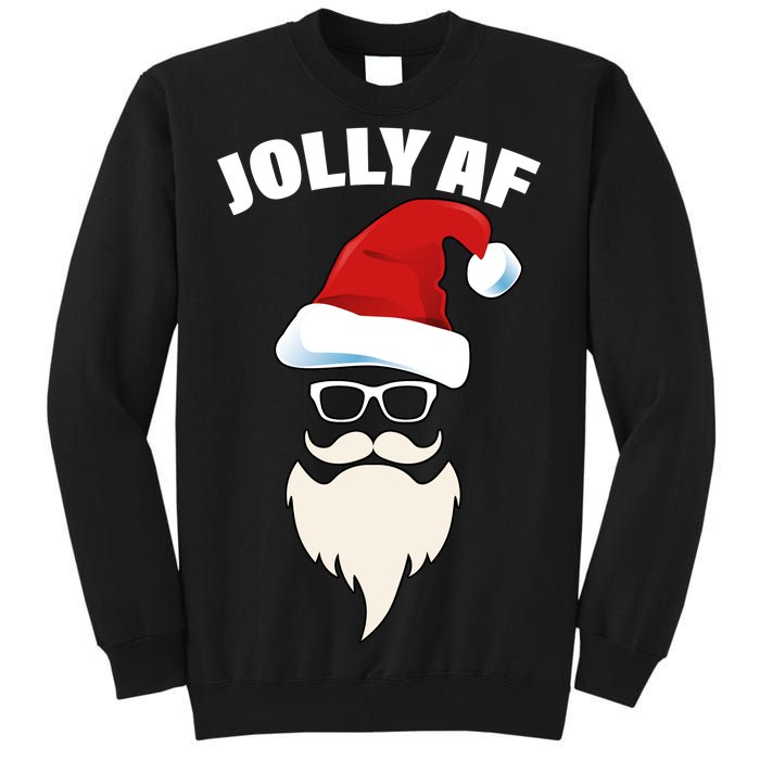 Jolly Af Hipster Santa Tall Sweatshirt