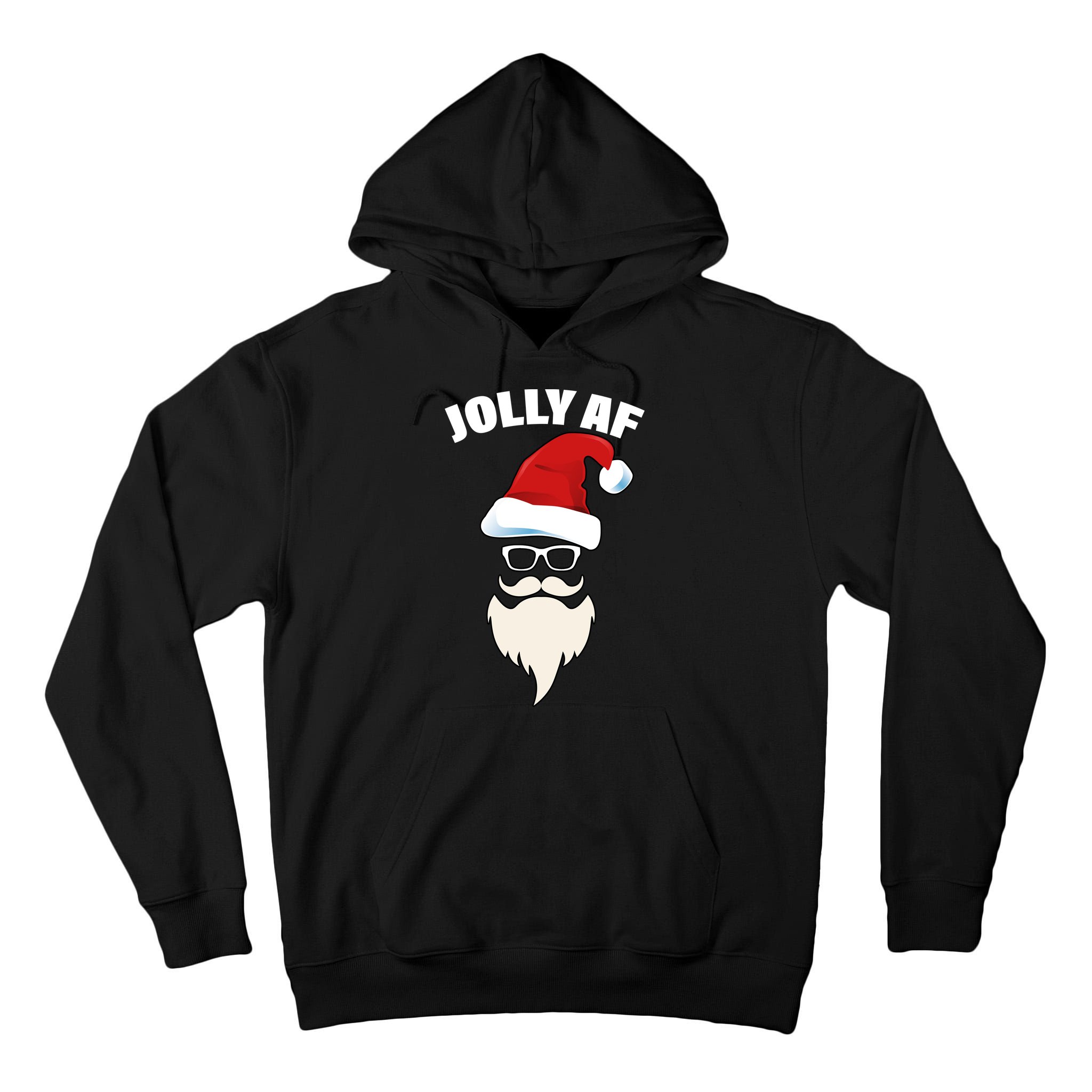 Jolly Af Hipster Santa Tall Hoodie