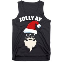 Jolly Af Hipster Santa Tank Top