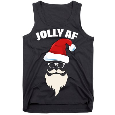 Jolly Af Hipster Santa Tank Top