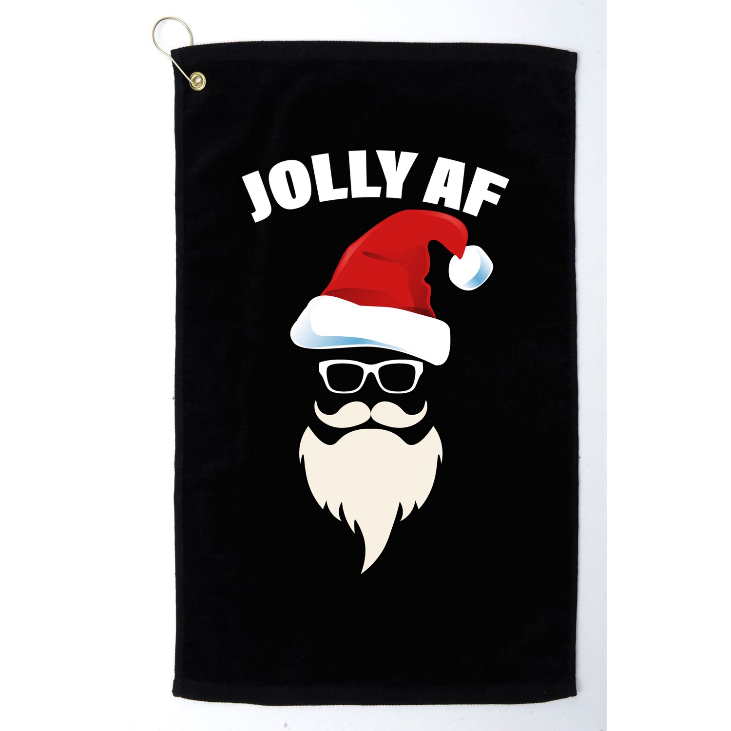 Jolly Af Hipster Santa Golf Towel