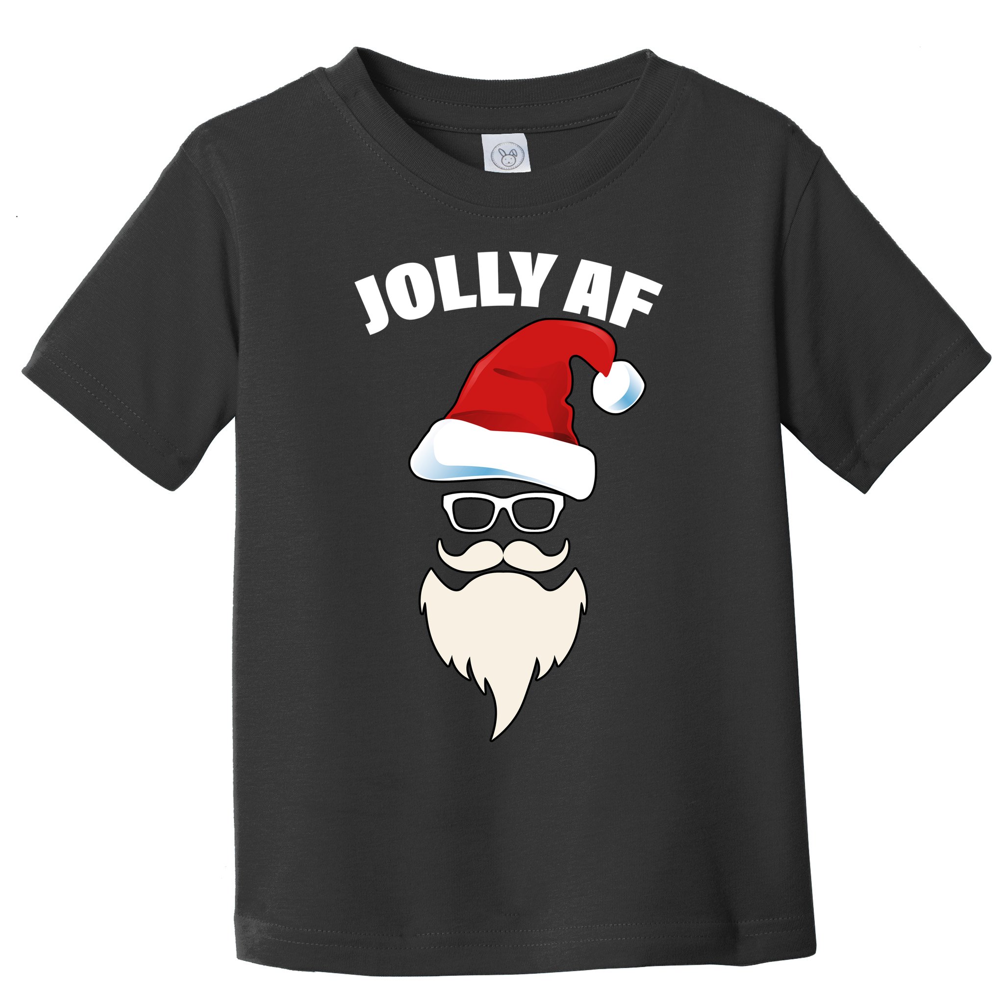 Jolly Af Hipster Santa Toddler T-Shirt