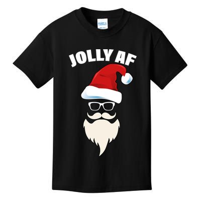 Jolly Af Hipster Santa Kids T-Shirt