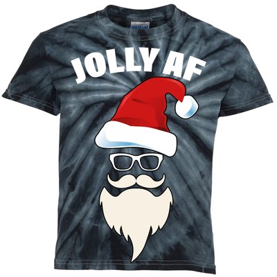 Jolly Af Hipster Santa Kids Tie-Dye T-Shirt