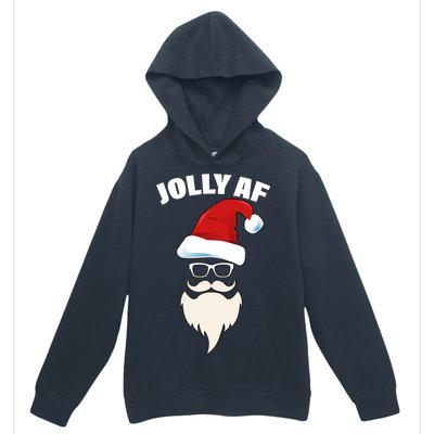 Jolly Af Hipster Santa Urban Pullover Hoodie