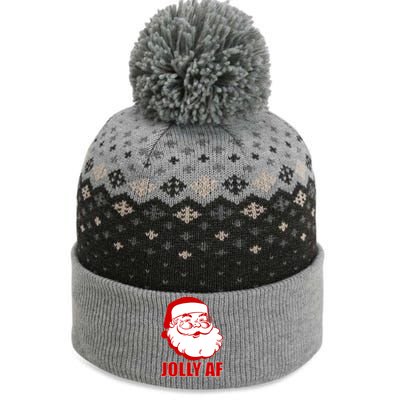 Jolly AF Santa Christmas The Baniff Cuffed Pom Beanie