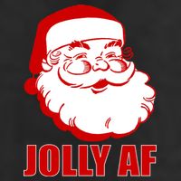 Jolly AF Santa Christmas 7 Panel Mesh Trucker Snapback Hat