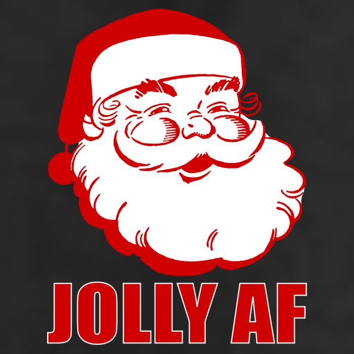 Jolly AF Santa Christmas 7 Panel Mesh Trucker Snapback Hat