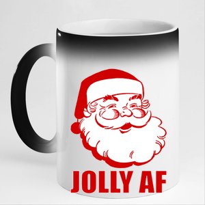 Jolly AF Santa Christmas 11oz Black Color Changing Mug