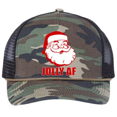 Jolly AF Santa Christmas Retro Rope Trucker Hat Cap