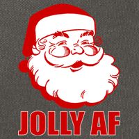 Jolly AF Santa Christmas Cotton Canvas Backpack