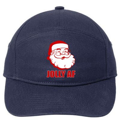 Jolly AF Santa Christmas 7-Panel Snapback Hat