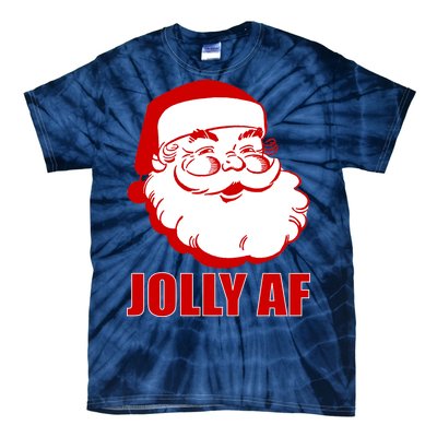 Jolly AF Santa Christmas Tie-Dye T-Shirt