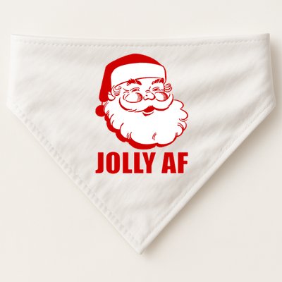 Jolly AF Santa Christmas USA-Made Doggie Bandana