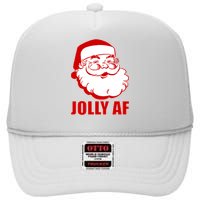 Jolly AF Santa Christmas High Crown Mesh Back Trucker Hat