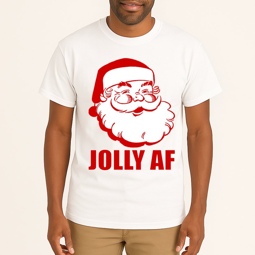 Jolly AF Santa Christmas Tall T-Shirt