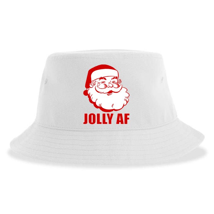 Jolly AF Santa Christmas Sustainable Bucket Hat