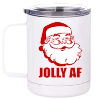 Jolly AF Santa Christmas 12 oz Stainless Steel Tumbler Cup