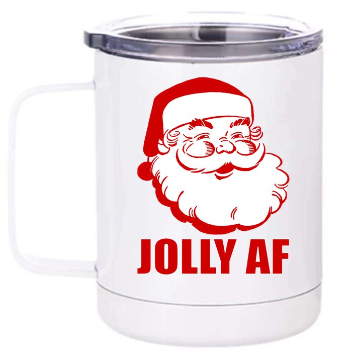 Jolly AF Santa Christmas 12 oz Stainless Steel Tumbler Cup