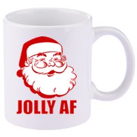 Jolly AF Santa Christmas 11oz C Handle Ceramic Mug