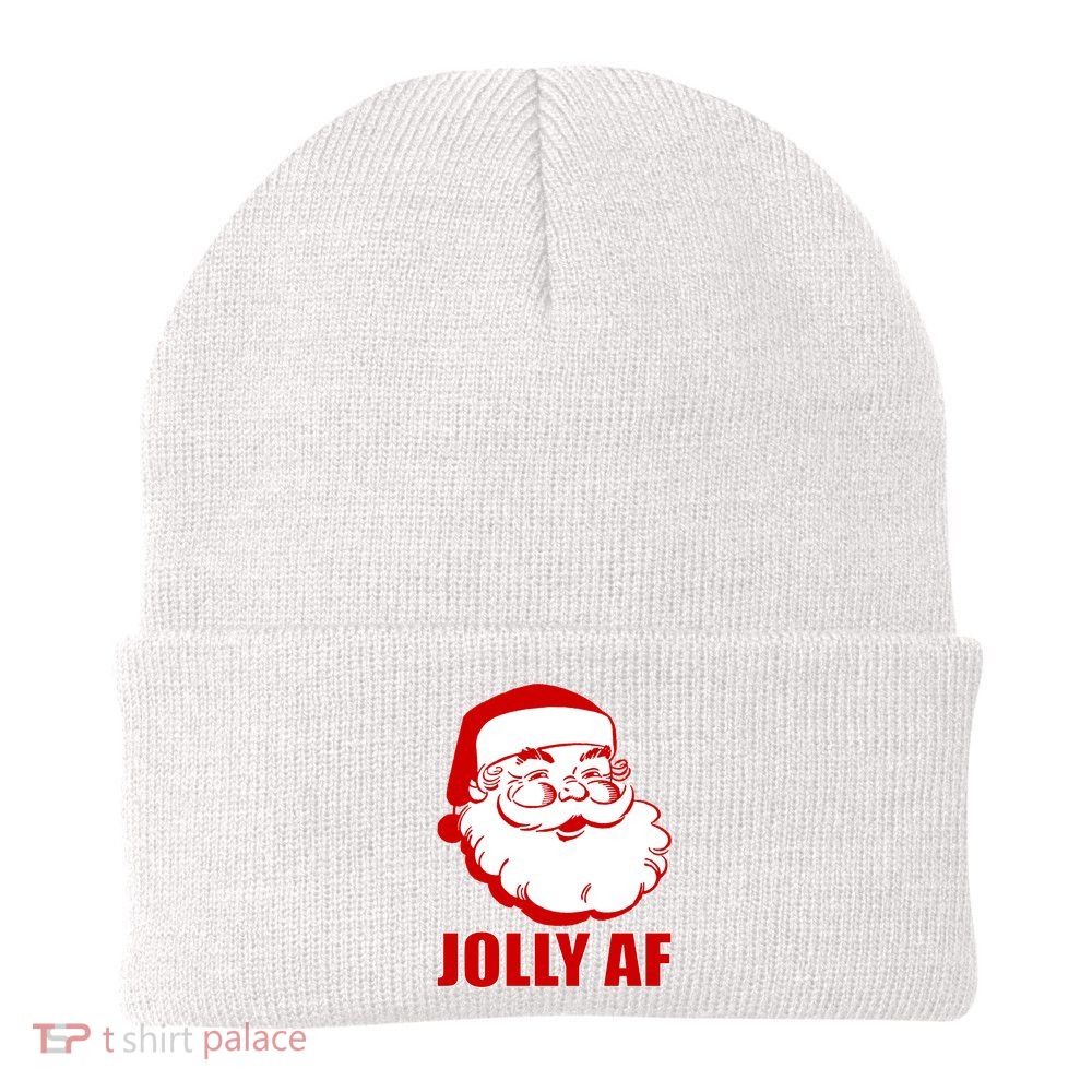 Jolly AF Santa Christmas Beanie