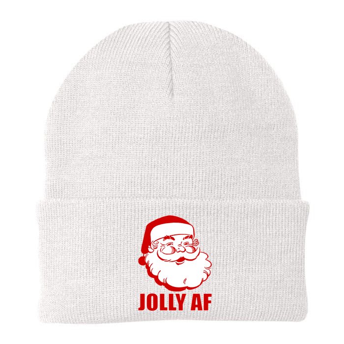 Jolly AF Santa Christmas Knit Cap Winter Beanie