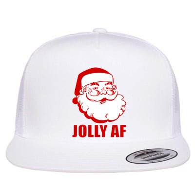 Jolly AF Santa Christmas Flat Bill Trucker Hat