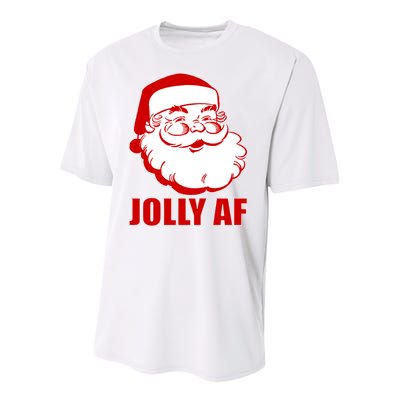 Jolly AF Santa Christmas Youth Performance Sprint T-Shirt