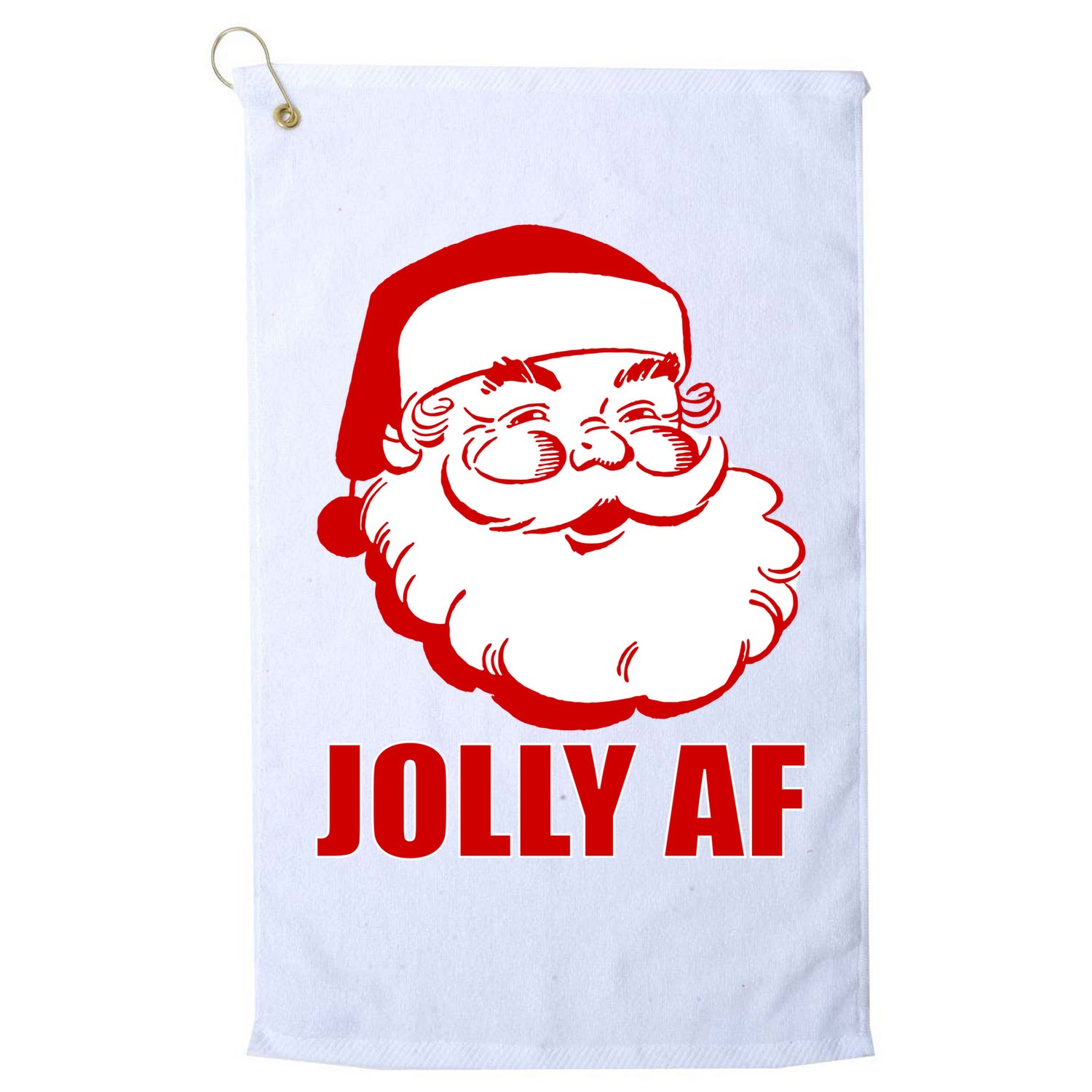 Jolly AF Santa Christmas Golf Towel