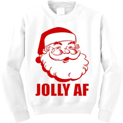 Jolly AF Santa Christmas Kids Sweatshirt
