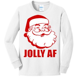 Jolly AF Santa Christmas Kids Long Sleeve Shirt