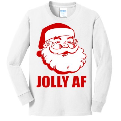 Jolly AF Santa Christmas Kids Long Sleeve Shirt