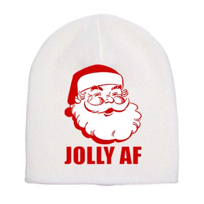 Jolly AF Santa Christmas Short Acrylic Beanie