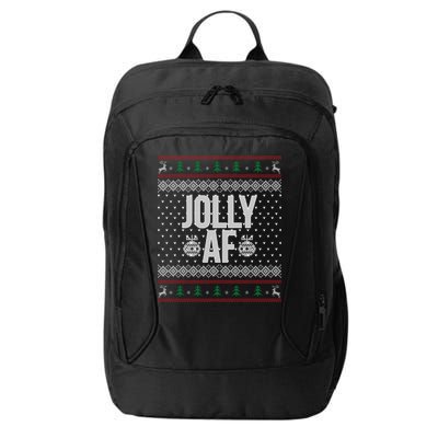 Jolly AF Ugly Christmas City Backpack