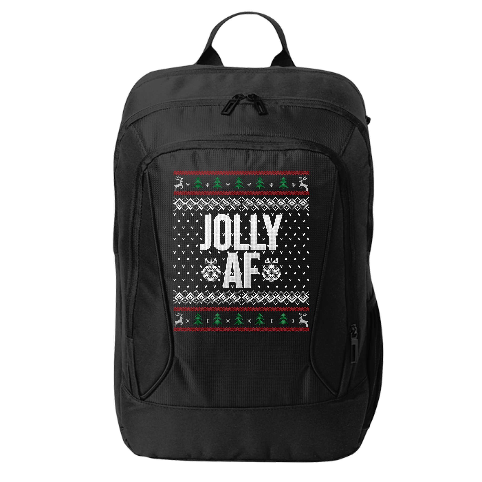 Jolly AF Ugly Christmas City Backpack
