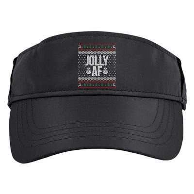 Jolly AF Ugly Christmas Adult Drive Performance Visor