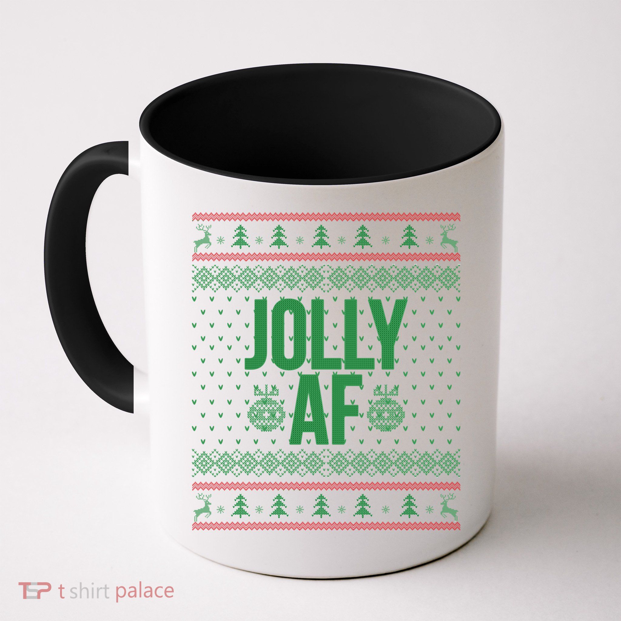 Jolly AF Ugly Christmas Coffee Mug