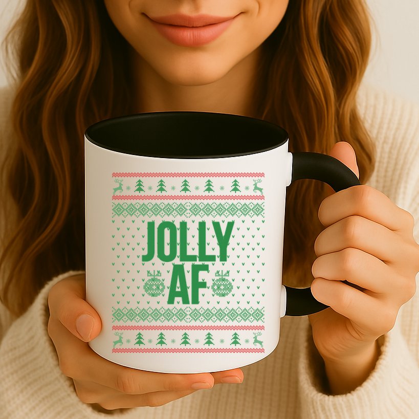 Jolly AF Ugly Christmas Mug