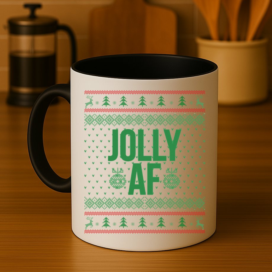 Jolly AF Ugly Christmas Mug
