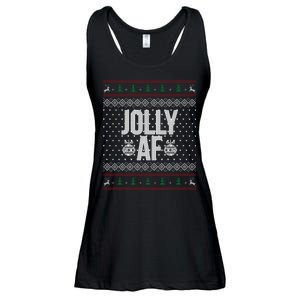 Jolly AF Ugly Christmas Ladies Essential Flowy Tank