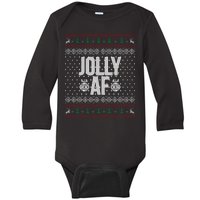 Jolly AF Ugly Christmas Baby Long Sleeve Bodysuit