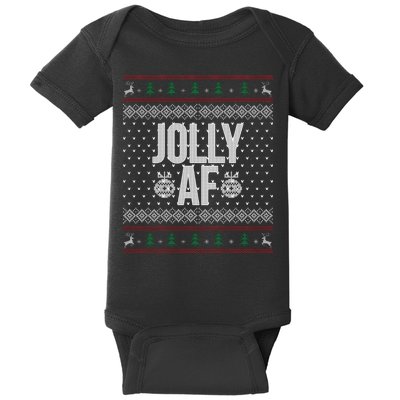 Jolly AF Ugly Christmas Baby Bodysuit