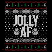 Jolly AF Ugly Christmas Tie-Dye T-Shirt