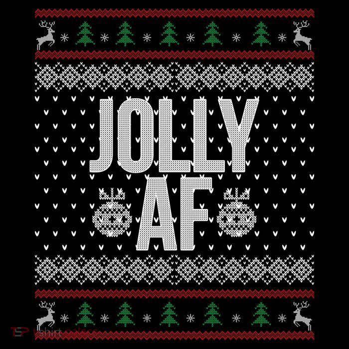 Jolly AF Ugly Christmas Tie-Dye T-Shirt